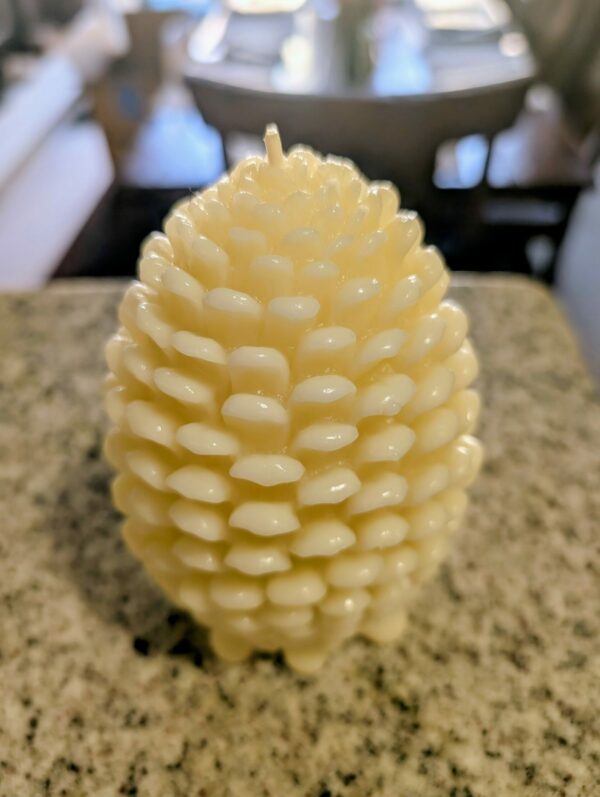 White Beeswax Pine Cone - Image 3