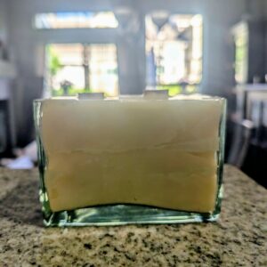 White Beeswax Tequila Glass Candle